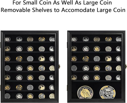 Jinchuan Military Challenge Coin Display Case 5 Pack Lockable Cabinet Rack - Image 5