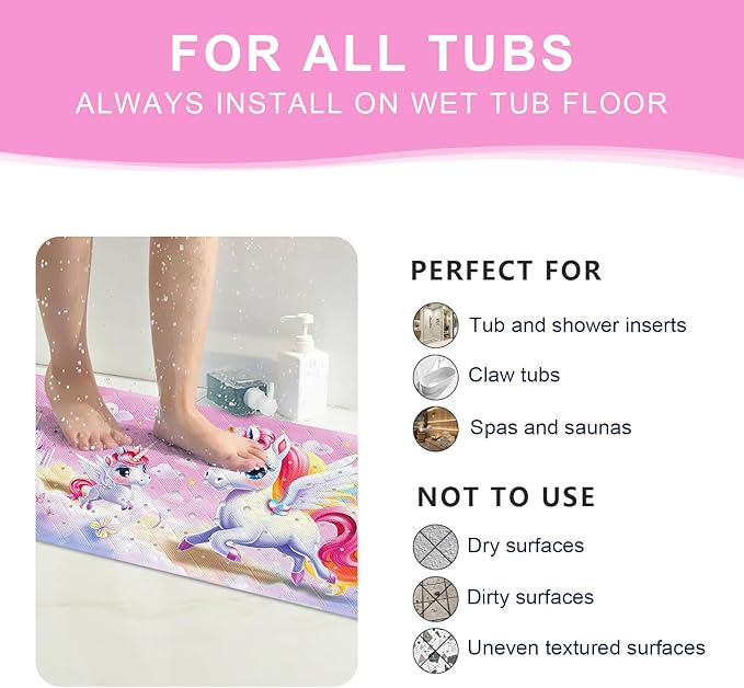 XIYUNTE Baby Bath Mat for Tub Non Slip Kids Bath Mat - Image 7