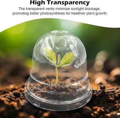 Humidity Domes for 4 Inch Pots, 100 Pack Transparent Plant Dome Covers - Image 4