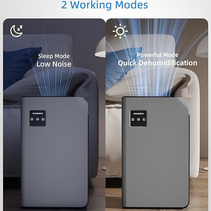 Dehumidifiers for Home, 88 OZ Water Tank, Dehumidifier for Bedroom Bathroom - Image 3