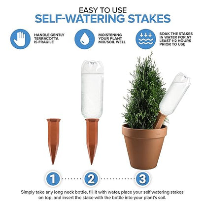 Modern Innovations Ceramic Terracotta Self Watering Spikes Vacation Automatic - Image 4