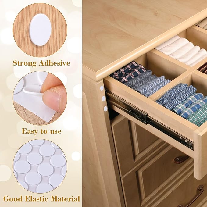 735 Pcs Small Felt Furniture Pads, Self-Adhesive EVA Foam Dot Circles, Round - Image 4