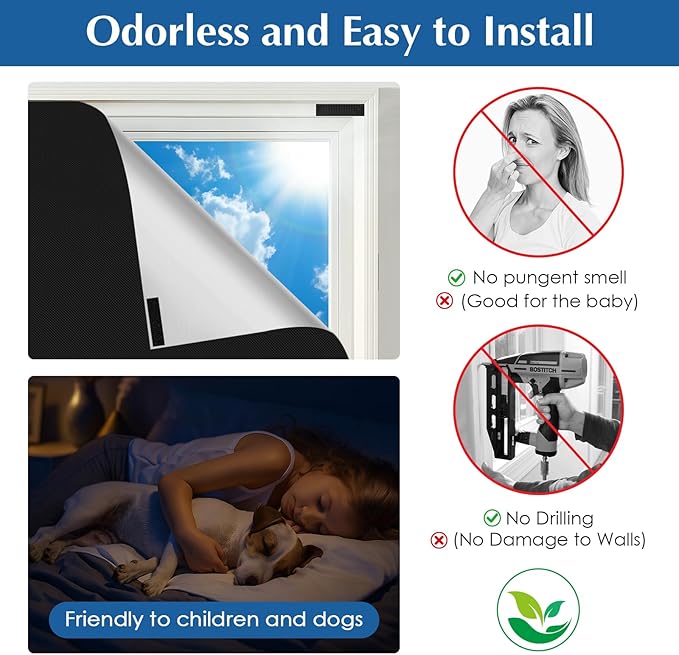 Blackout Window Cover, Portable Window Blinds, Travel DIY Window Blackout - Image 3