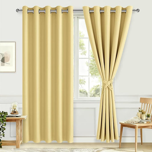 Hiasan Blackout Curtains for Bedroom, 60 x 84 Inches Long by Hiasan