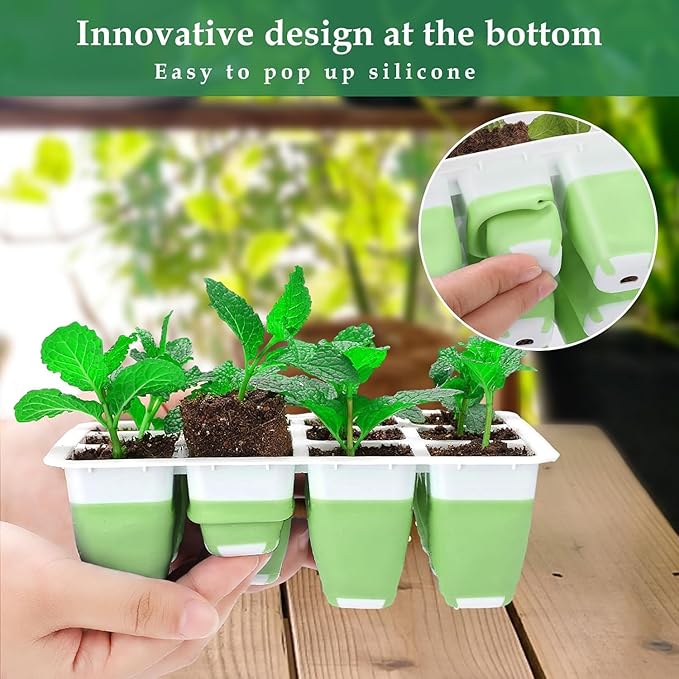 Seed Starter Tray with Grow Light, 48 Cells Indoor Seed Starter Kit, Flexible - Image 2