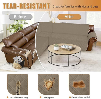 Arfntevss Waterproof Sectional Couch Covers L Shape Washable Velvet Sofa Cover - Image 7
