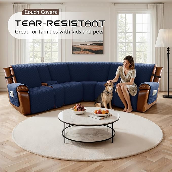 Arfntevss Recliner Sectional Couch Covers - Image 5