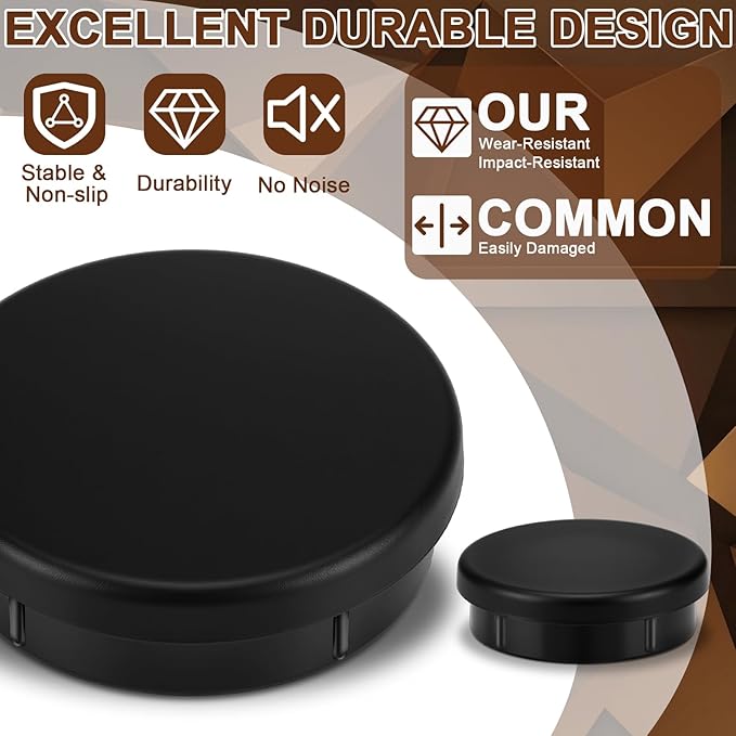 24 Pack 1-1/4" Wrought Iron Chair Leg Caps Heavy Duty Nylon Furniture Pads - Image 5