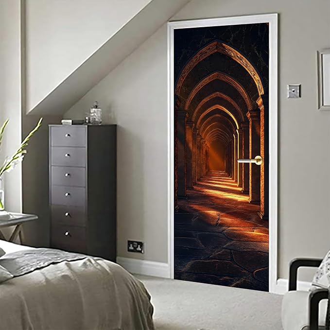 3D Door Decals Stickers, Peel Stick Wall Murals Vinyl Wallpaper Self-Adhesive - Image 6