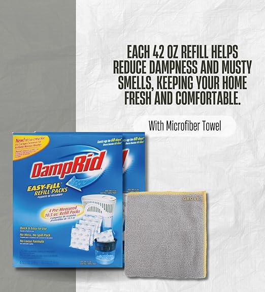DampRid Easy Fill Moisture Absorber Refill No Scent 42 oz 2x Bundle - Image 4