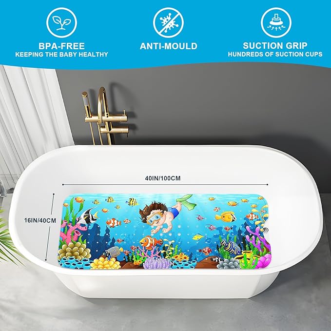 XIYUNTE Baby Bath Mat for Tub Non Slip Kids Bath Mat - Image 2