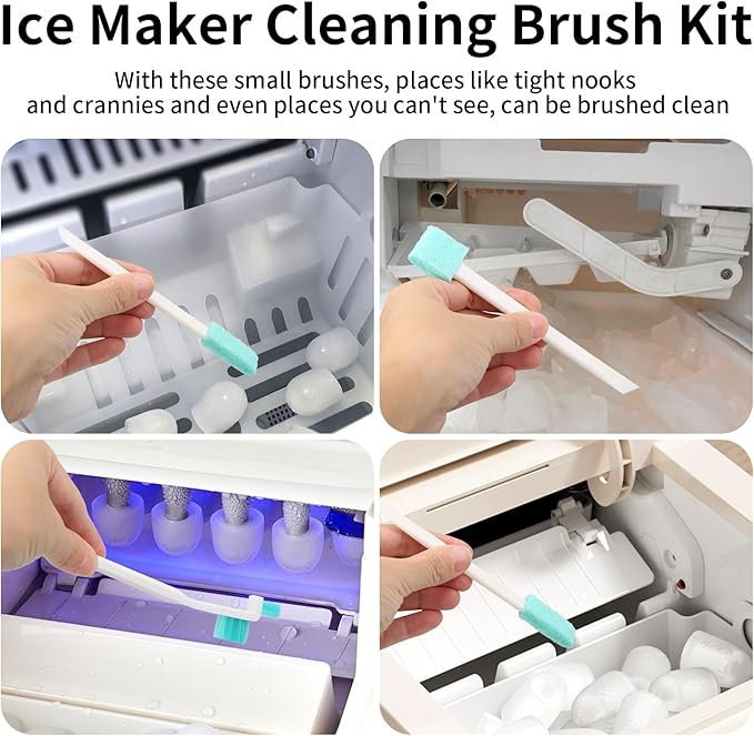10-PCS Ice Maker Cleaning Brush Set, Small Cleaning Brushes Set & Crevice - Image 3