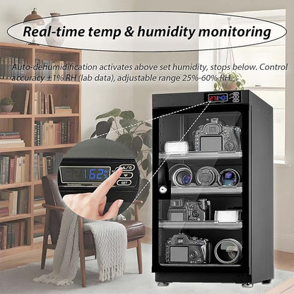 50L Digital Camera Dehumidify Storage, Dehumidifying Dry Cabinet Box, 4 Layers - Image 3