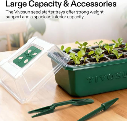 VIVOSUN 12-Pack Seed Starter Trays, 144-Cell Seed Starter Kit - Image 7