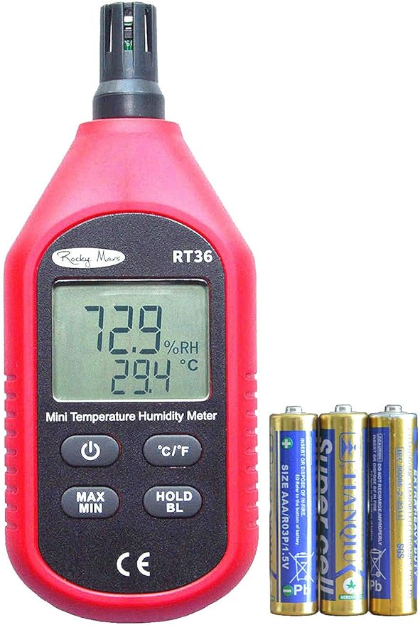 RT36 Temperature and Humidity Monitor Digital Hygrometer by RockyMars