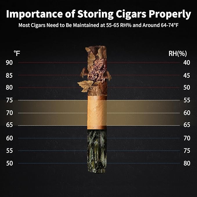 NEEDONE 16L Pro 1S Cigar Humidor, Smart Humidity & Temp Quiet Control, Holds - Image 9