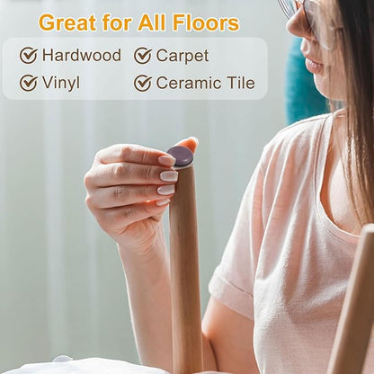 uxcell Furniture Sliders, Furniture Pads Floors Protectors Chair Leg Moving - Image 5