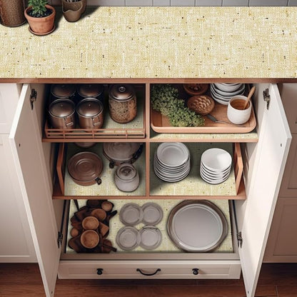 Beige Non-Adhesive Cabinet & Drawer Liner, 18in x 16FT, Durable Waterproof - Image 8