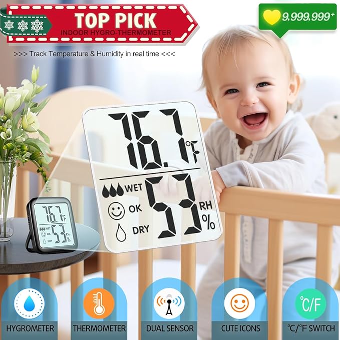 Antonki 2 Pack Room Thermometer - Image 8