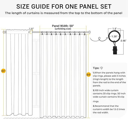 INOVADAY Thermal Sliding Door Curtains 100% Blackout Curtains - Image 7