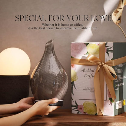 Porseme 280ml Essential Oil Diffuser Glass Color Changing Aroma Air Diffusers - Image 6