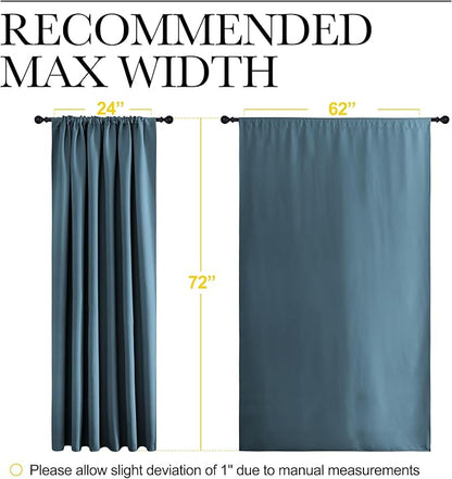 NICETOWN 2 Panels Blackout Curtains, Rod Pocket Window Curtains Room Darkning - Image 6