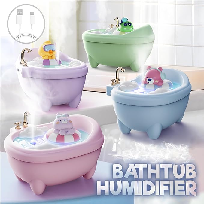 Cute Humidifier for Bedroom, Top Fill 0.34L Desk Mini Humidifier Aroma Diffuser - Image 2