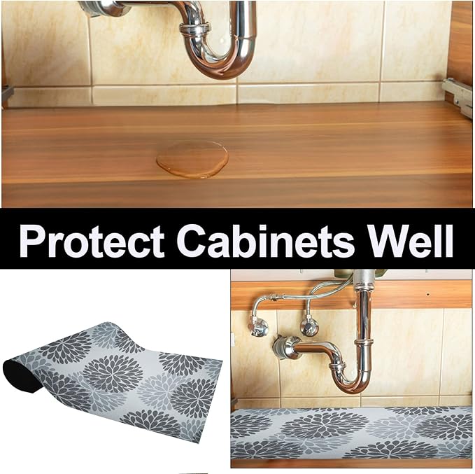 AiBOB Waterproof Under The Sink Mat, Absorbent Quick Dry Sink Liners Protect - Image 4