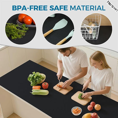 Hersvin Shelf Liners, 12 in x 20 ft Kitchen Drawer Mats, Non-Adhesive EVA - Image 4