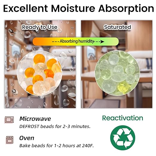 16Pcs 200g Desiccant Dehumidifier Bags, Rechargeable Indicating Silica Gel Beads - Image 7