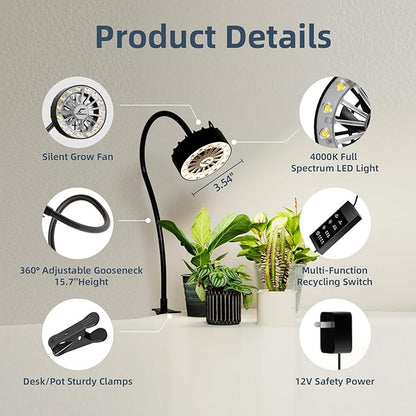 Grow Lights for Indoor Plants, Full Spectrum Plant Grow Light - Image 2