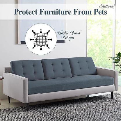 14Pcs Stretch Couch Cushion Covers, Water Resistant Outdoor Sofa Cuhsion Cover - Image 4