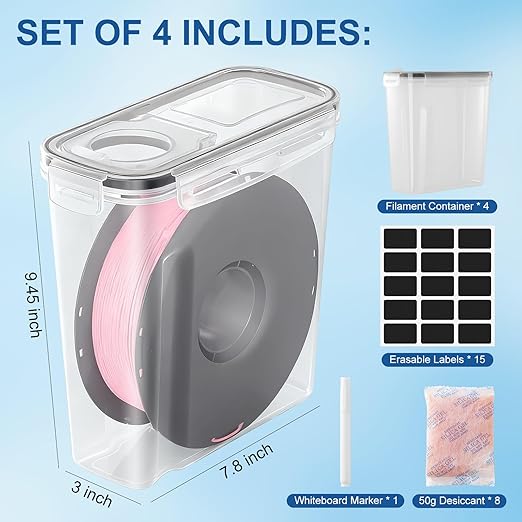 3D Printer Filament Dry Box, Transparent Dust-Proof Organizer - Image 4