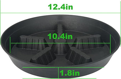 4 Pack Plant Saucer 12 inch, 8 10 14 17 inch, Plant Stand Plastic Plant Saucers - Image 2