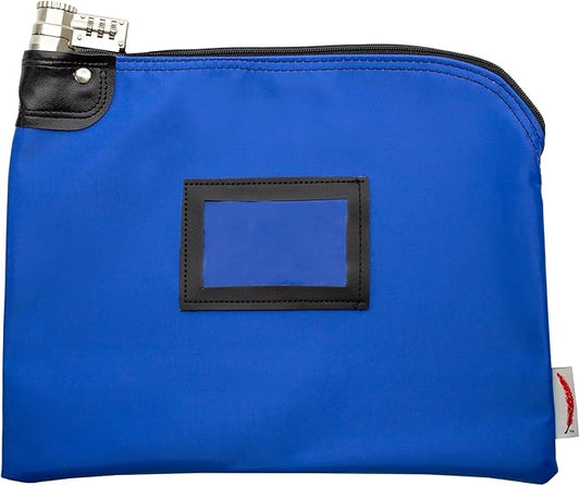 Heavy-Duty Money Bag with Lock – 9" x 12" Water-Repellent Laminated Nylon Bank by CardinalBagSupplies