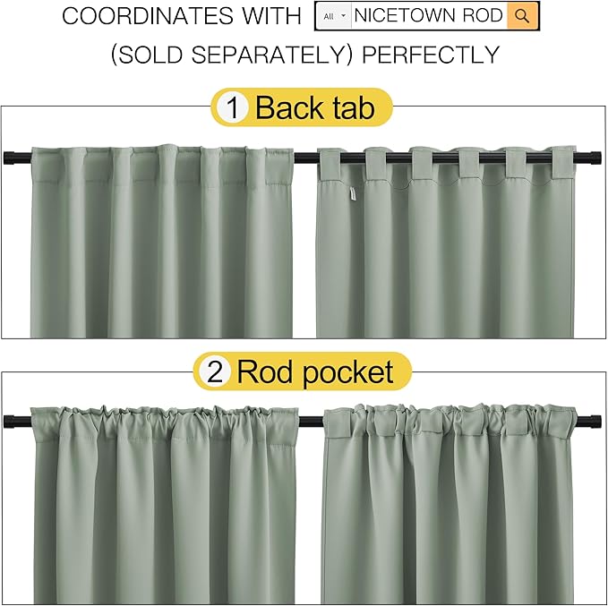 NICETOWM Window Treatment Curtain Panels - Image 3