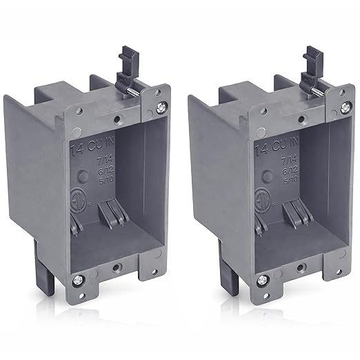 Airmont Products 14 in. Old Work Electrical Box, 1-Gang 14 Cu in Non-Metallic by AirmontProducts