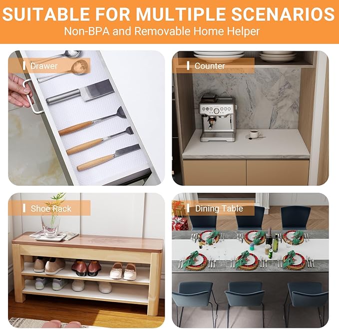 FLPMIX Shelf Liners for Kitchen Cabinets: 19" Wide Waterproof Under Sink Mats - Image 8