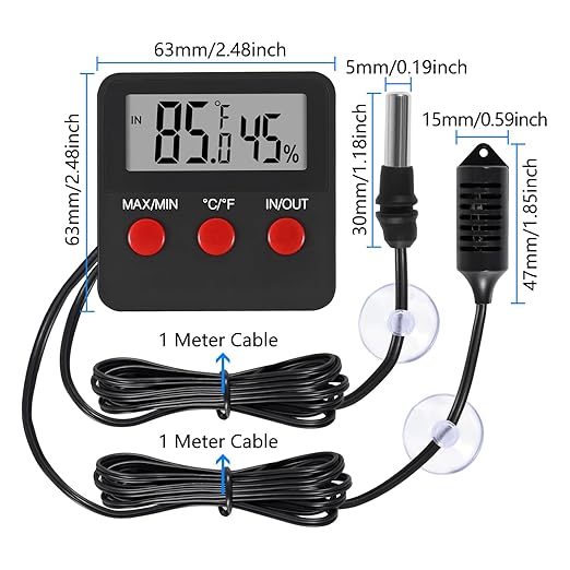 4Pcs Digital Thermometer and Humidity Thermometers Indoor and Outdoor Digital - Image 3