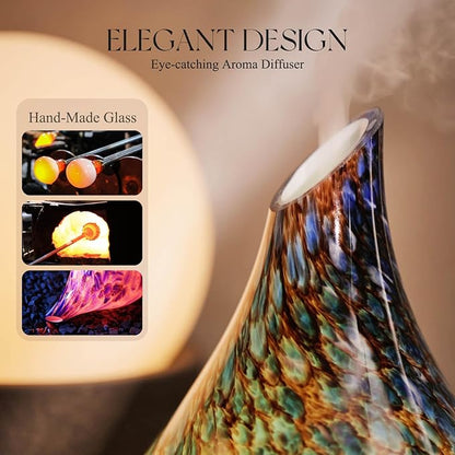 Porseme 280ml Essential Oil Diffuser Glass Color Changing Aroma Air Diffusers - Image 5