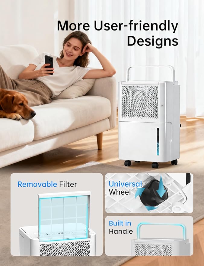 HUMSURE 2500 Sq. Ft 30 Pints Dehumidifier Equipped - Image 7