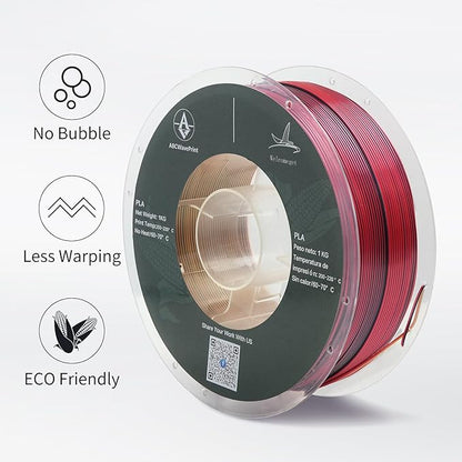 PLA 3D Printer Filament, Triple Color Silk PLA Filament, Dimensional Accuracy - Image 3