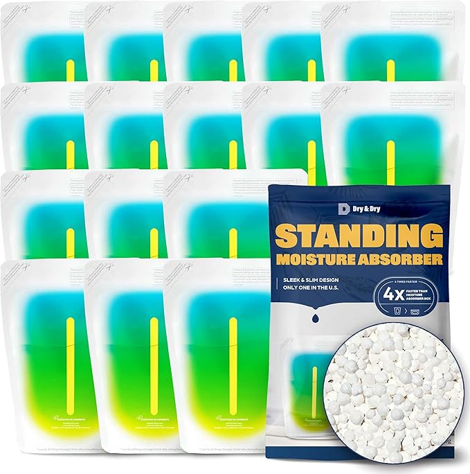 Dry & Dry [32 Packs Standing Moisture Absorbers to Control Excess Moisture by DryDry