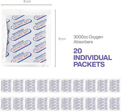 3000cc Oxygen Absorbers for Food Storage, Food Grade Oxygen Absorbers Packets - Image 2