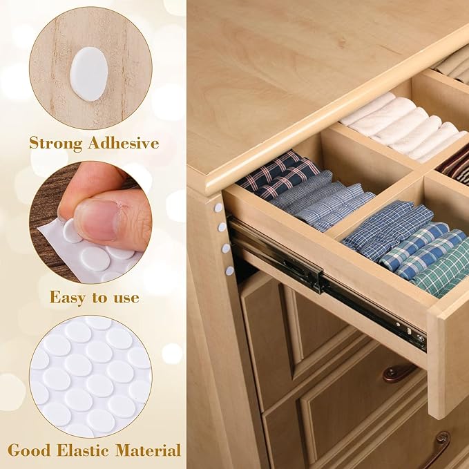 735 Pcs Small Felt Furniture Pads, Self-Adhesive EVA Foam Dot Circles, Round - Image 4