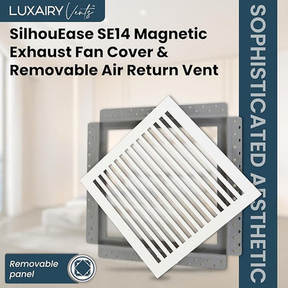 SilhouEase SE14 Magnetic Exhaust Fan Cover & Removable Return Vent, Flush Mount - Image 3