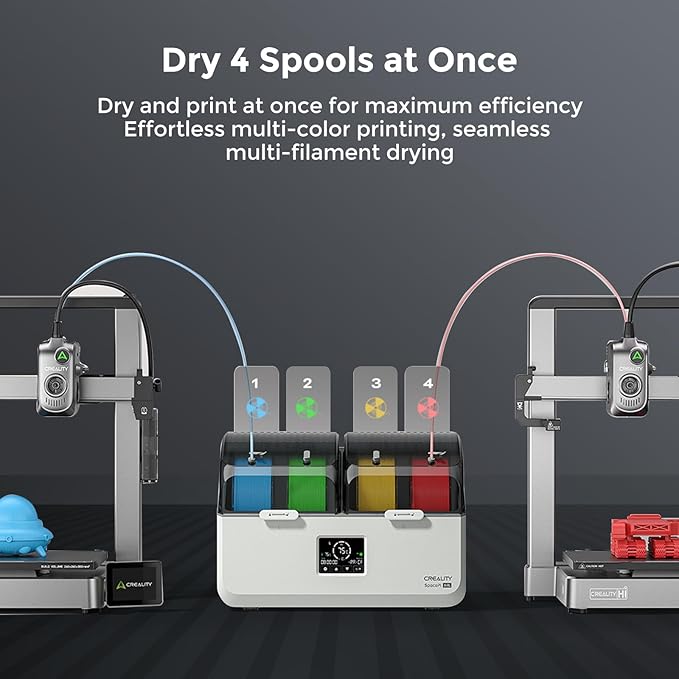 Creality Filament Dryer Box 4 Spools, Space Pi X4L Filament Storage Box - Image 4