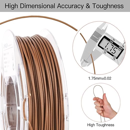AMOLEN Wood PLA Filament Bundle 3D Printer Filament Wood Sets, 3D Printing - Image 3