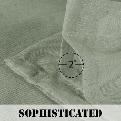 H.VERSAILTEX Linen Curtains Elegant Natural Linen Semi Sheer Curtains Energy - Image 5