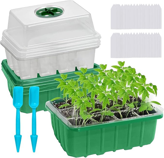 60-Cell Seed Starter Tray, 5 Pack – Cells Plant Grow Kit by Unknown